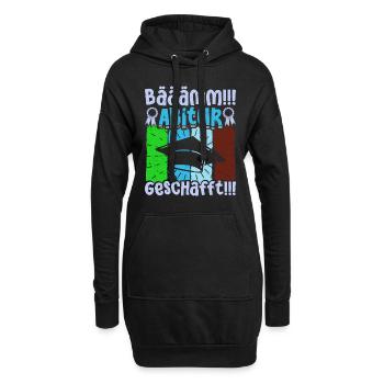 ABITUR GESCHAFFT!! Abi Geschafft Lustiges - Hoodie-Kleid - Schwarz - Vorne