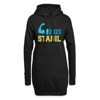 Abitur Abschluss 2025 STABIL Abi Geschafft Lustig - Hoodie-Kleid - Schwarz - Vorne