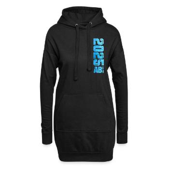ABI 2025 Abitur Abschluss Lustiges Abiturienten - Hoodie-Kleid - Schwarz - Vorne
