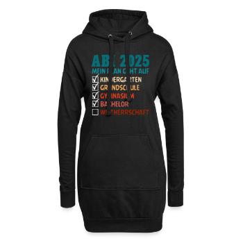 ABI 2025 MEIN PLAN GEHT AUF WELTHERRSCHAFT Lustig - Hoodie-Kleid - Schwarz - Vorne
