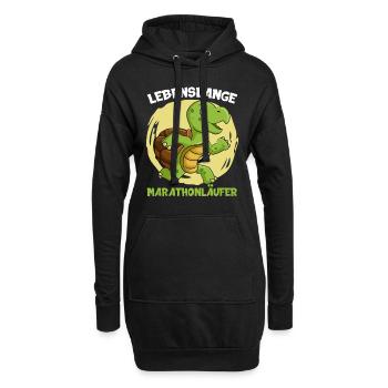 Läufer LEBENSLANGE MARATHON LÄUFER Lustiges - Hoodie-Kleid - Schwarz - Vorne