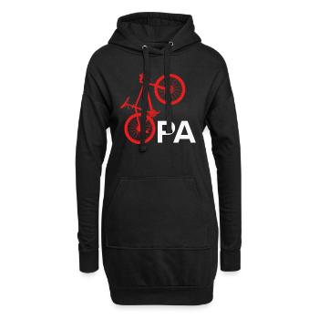 Großvater Radfahren OPA Radeln Lustiges - Hoodie-Kleid - Schwarz - Vorne