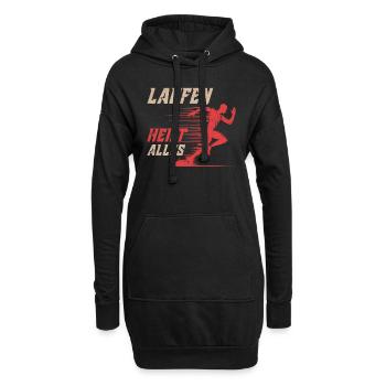 Läufer LAUFEN HEILT ALLES Laufen Lustiges - Hoodie-Kleid - Schwarz - Vorne