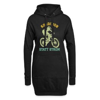 Radler KONDITION STATT STROM Radeln Lustiges - Hoodie-Kleid - Schwarz - Vorne