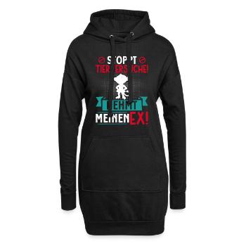 Tierschutz STOPPT TIERVERSUCHE NEHMT MEINEN EX - Hoodie-Kleid - Schwarz - Vorne