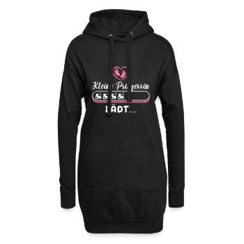 Schwangerschaft KLEINE PRINZESSIN LÄDT Lustiges - Hoodie-Kleid - Schwarz - Vorne