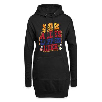 Malle ALLES LAPPEN HIER Retro Lustig - Hoodie-Kleid - Schwarz - Vorne