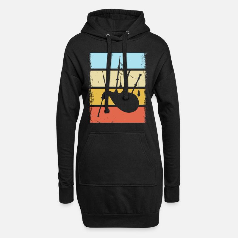 Dudelsack - Hoodie-Kleid - Schwarz