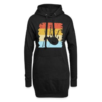 Dudelsack - Hoodie-Kleid - Schwarz - Vorne