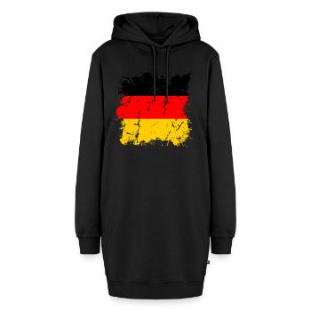 Drapeau allemand Drapeau allemand Utilisé Look Home - Sweat-shirt à capuche long Femme - noir - Devant