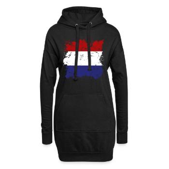 Niederlande Flagge Holland Niederländische Fahne - Hoodie-Kleid - Schwarz - Vorne