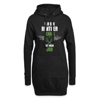 Tennis Tennisspieler Rentner Ruhestand - Hoodie-Kleid - Schwarz - Vorne
