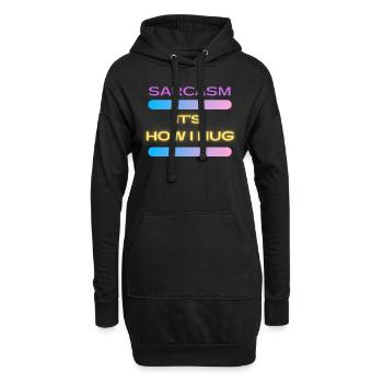 Sarkasmus Es ist, wie ich trendige ironische Sprüche umarme - Hoodie-Kleid - Schwarz - Vorne