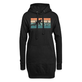 Eisstock Stockschiessen Eisstockschießen - Hoodie-Kleid - Schwarz - Vorne