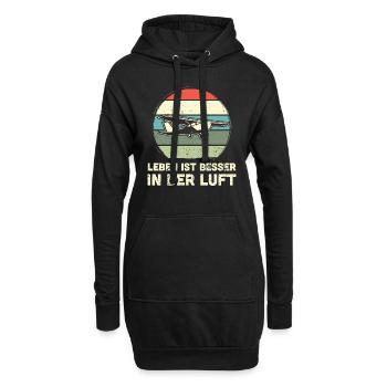 Modellflugzeug Modellflieger Modellbau Flugzeug - Hoodie-Kleid - Schwarz - Vorne