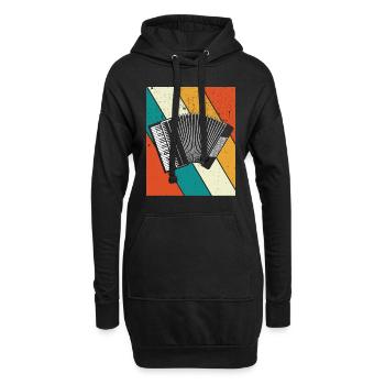 Accordion Styrian Harmonica Accordion - Hoodie Dress - black - Front