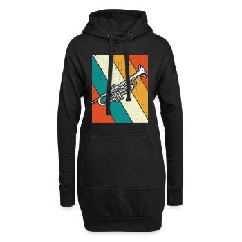 Trompettiste trompettiste Trompettiste - Sweat-shirt à capuche long Femme - noir - Devant