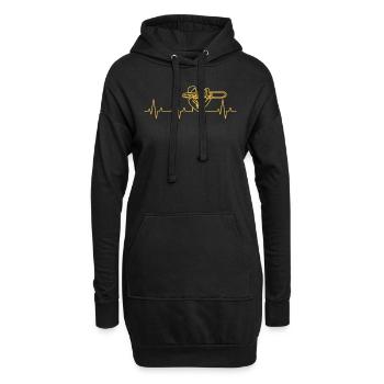 Trombone Joueur de trombone Tromboniste - Sweat-shirt à capuche long Femme - noir - Devant