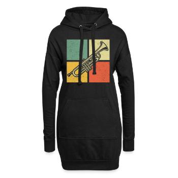 Trompettiste trompettiste Trompettiste - Sweat-shirt à capuche long Femme - noir - Devant