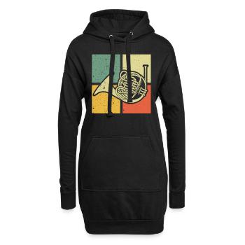 Français corniste Français corniste Français corniste - Sweat-shirt à capuche long Femme - noir - Devant