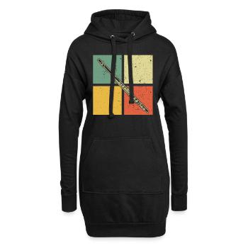 Flûtiste Flûtiste - Sweat-shirt à capuche long Femme - noir - Devant