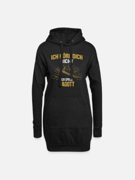 Fagott Fagottspieler Fagottist - Hoodie-Kleid - Schwarz
