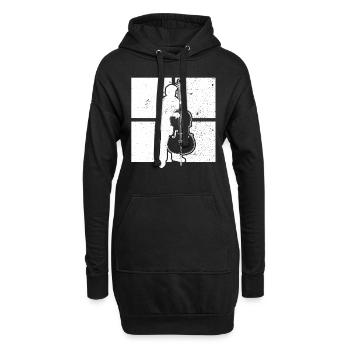 Double bass Double bass player Double bass player - Hoodie Dress - black - Front