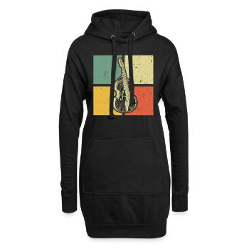 Kontrabass Kontrabassspieler Kontrabassist - Hoodie-Kleid - Schwarz - Vorne