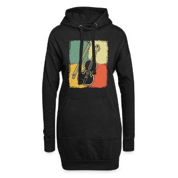 Violon Violoniste Violoniste - Sweat-shirt à capuche long Femme - noir - Devant
