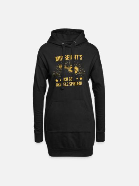 Ukulele Ukulele-Spieler Ukulelist - Hoodie-Kleid - Schwarz