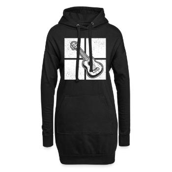 Ukulélé Joueur de ukulélé Ukuléléliste - Sweat-shirt à capuche long Femme - noir - Devant