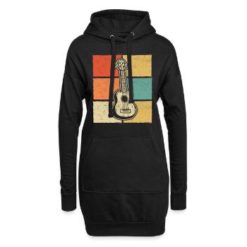 Ukulélé Joueur de ukulélé Ukuléléliste - Sweat-shirt à capuche long Femme - noir - Devant