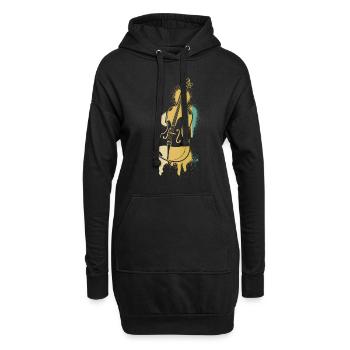 Cello Cellospieler Cellist - Hoodie-Kleid - Schwarz - Vorne