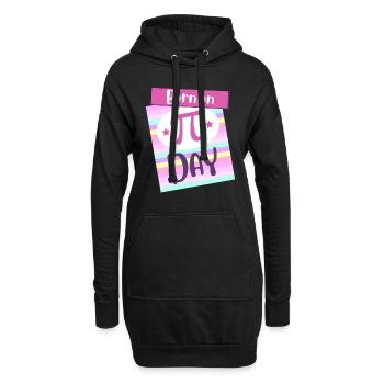 Geboren am Pi Day Big Pi Symbol Awesome 3.14 Pi Day - Hoodie-Kleid - Schwarz - Vorne