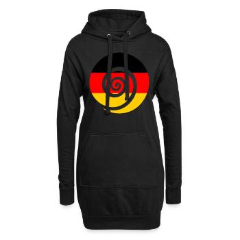 Deutschland Flagge Deutsche Fahne Used Look Heimat - Hoodie-Kleid - Schwarz - Vorne