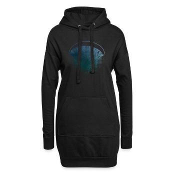 Paragliding Herren Paraglider Damen Gleitschirmfli - Hoodie-Kleid - Schwarz - Vorne