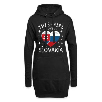 Slovaquie drapeau slovaque vintage drapeau slovaque - Sweat-shirt à capuche long Femme - noir - Devant