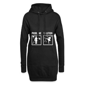 Danse - la solution - Sweat-shirt à capuche long Femme - noir - Devant