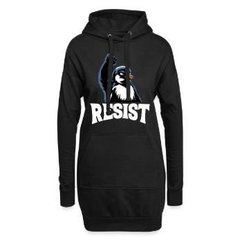 Pingouin Proteste Résistance Taxes - Sweat-shirt à capuche long Femme - noir - Devant