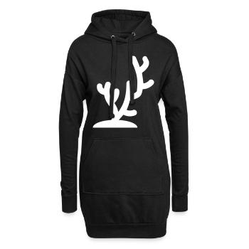 Korale ozean - Hoodie-Kleid - Schwarz - Vorne