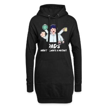 Design fort de la fête des pères - Sweat-shirt à capuche long Femme - noir - Devant