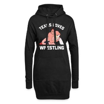Texas Wrestling Design für stolze texanische Fans - Hoodie-Kleid - Schwarz - Vorne