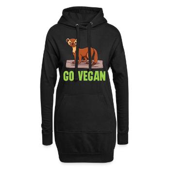 Marten design for proud vegans - Hoodie Dress - black - Front