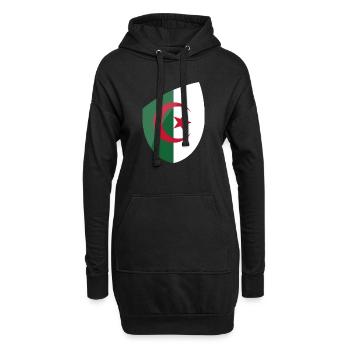 Drapeau Algérie - Sweat-shirt à capuche long Femme - noir - Devant