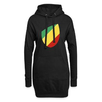 Drapeau Congo - Sweat-shirt à capuche long Femme - noir - Devant