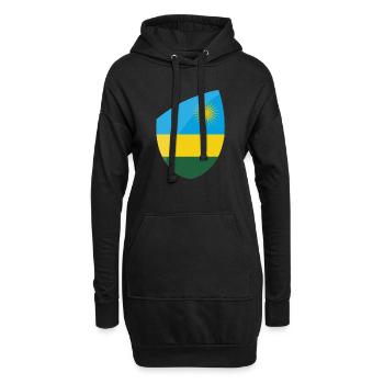 Rwanda - Sweat-shirt à capuche long Femme - noir - Devant