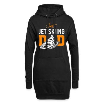 Jet Ski Jet Skiing Water Sports Vintage Sprüche - Hoodie-Kleid - Schwarz - Vorne