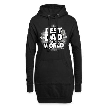 Bester Papa für immer zum Vatertag od. Geburtstag - Hoodie-Kleid - Schwarz - Vorne