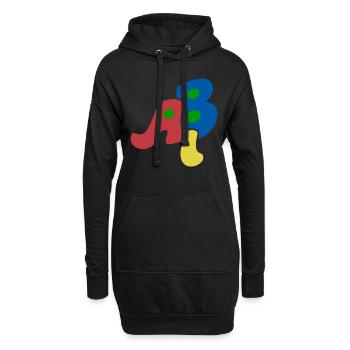 Abi - Abitur - Geschenk - Hoodie-Kleid - Schwarz - Vorne