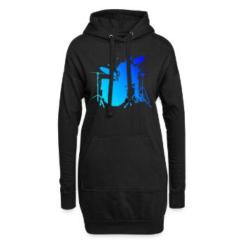Batteur Homme Batteur Batterie Kit Batterie - Sweat-shirt à capuche long Femme - noir - Devant